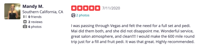 5-Star Yelp Review by Mandy M.